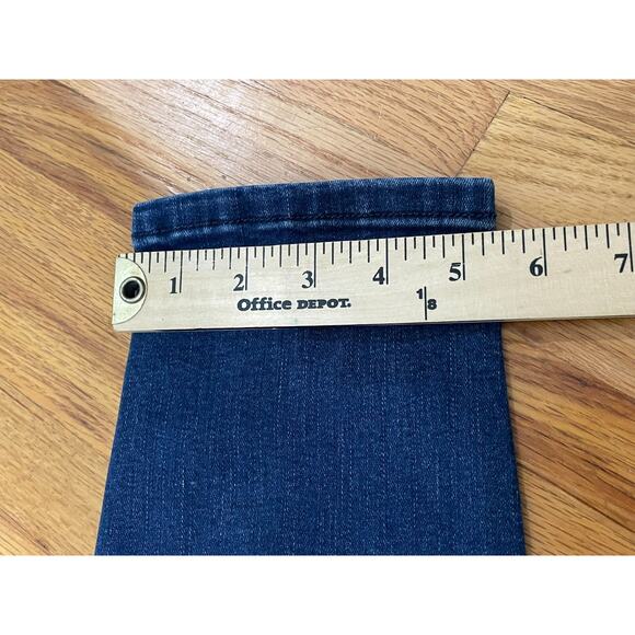 Soft Surrounding Jean Women's S Blue Denim Dark Wash 5-Pockets Faded Tapered Leg - Picture 4 of 8